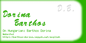 dorina barthos business card